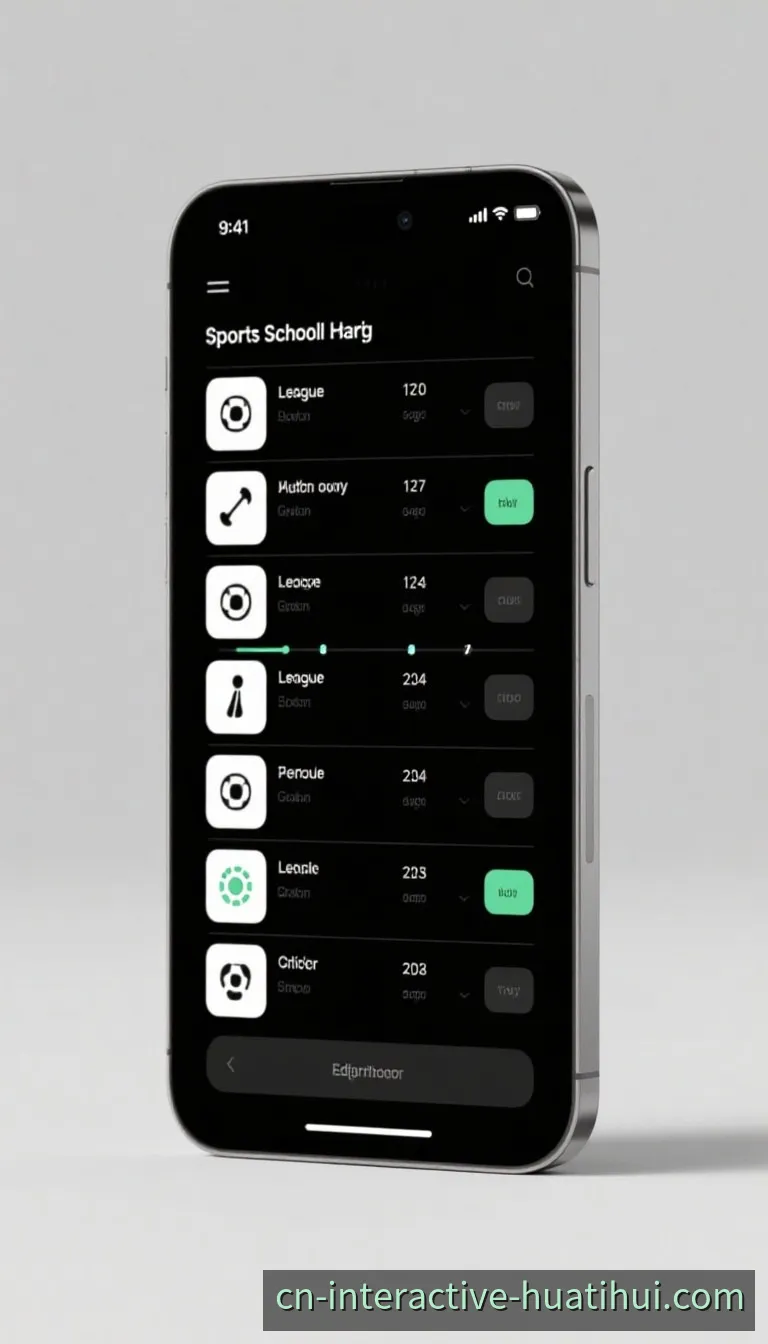 华体会体育APP移动端UI界面 - 高清直播与实时比分展示